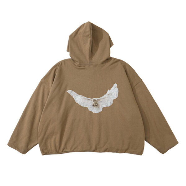 Frog Drift Kanye West Dove Yzy Double Layer Hoodie auburn