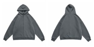 Season 6 Kanye West zip up Hoodie-Grey Blue