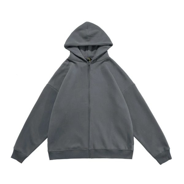 Season 6 Kanye West zip up Hoodie-Grey Blue