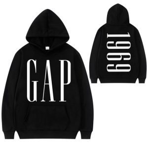 GAP 1969 Printed Black Hoodie